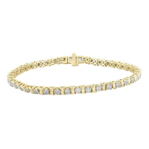 0.50ct Diamond Bracelet In 9Ct Yellow Gold