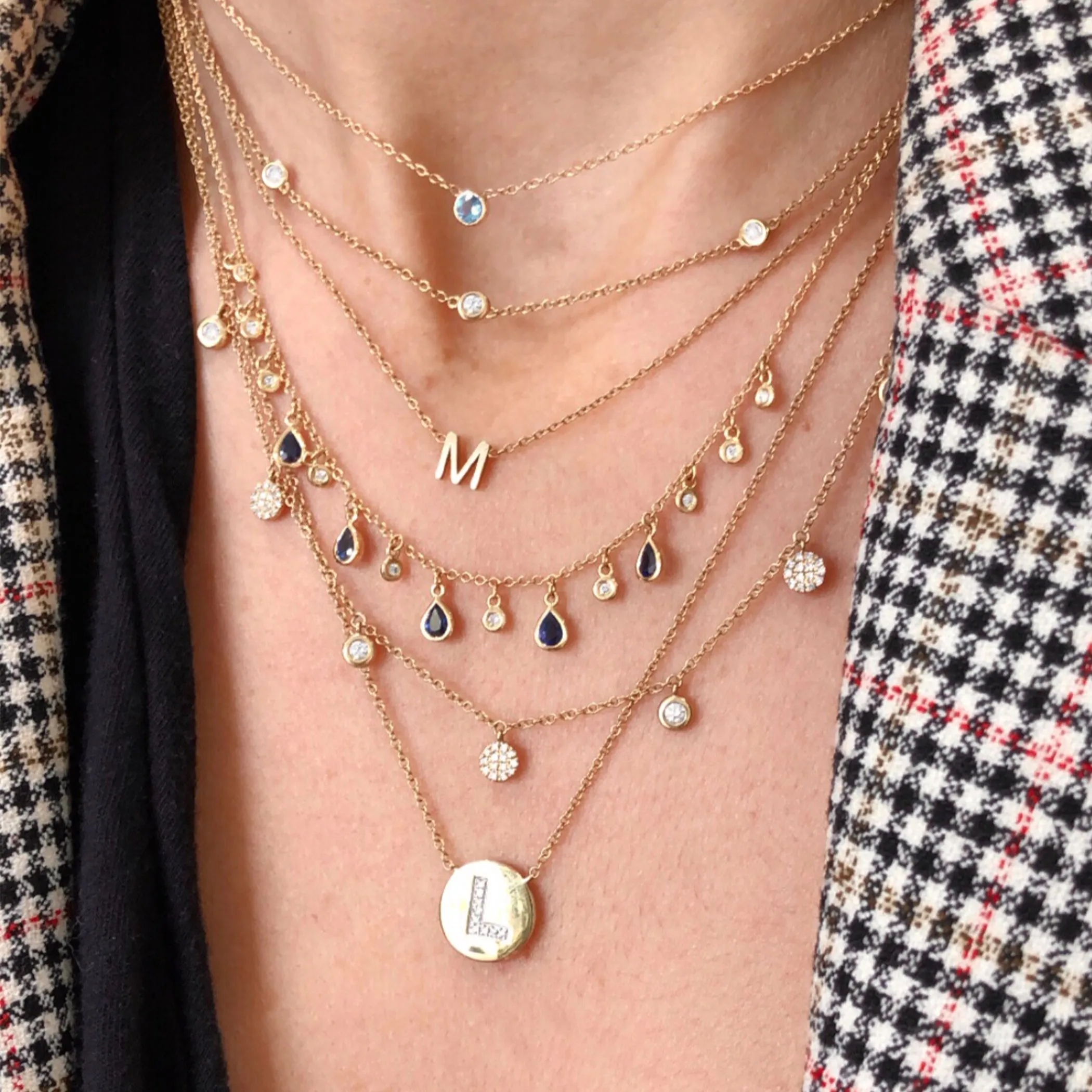 14K AQUAMARINE NECKLACE