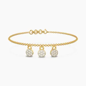18k Round Charms Diamond Bracelet