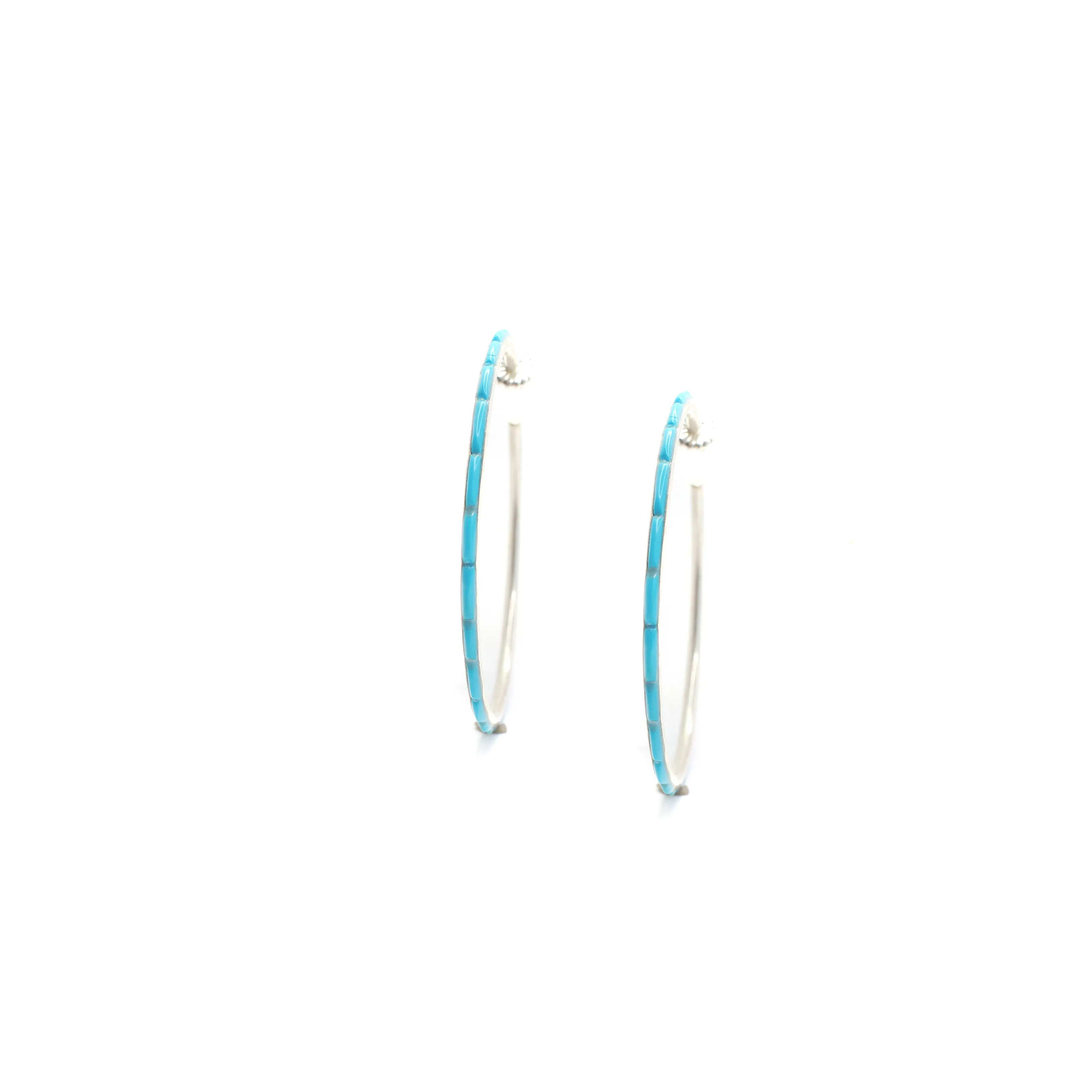 2" Turquoise Hoops