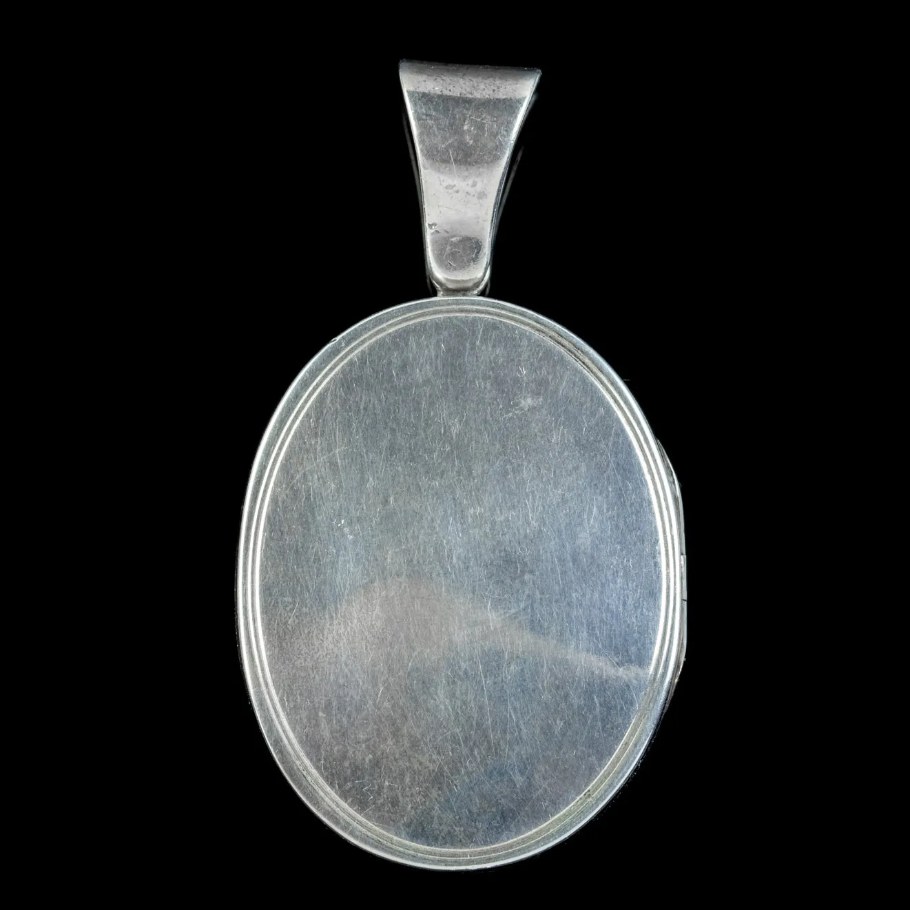 Antique Victorian Floral Locket Sterling Silver Circa 1880
