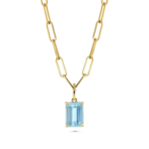 Aquamarine Baguette Charm