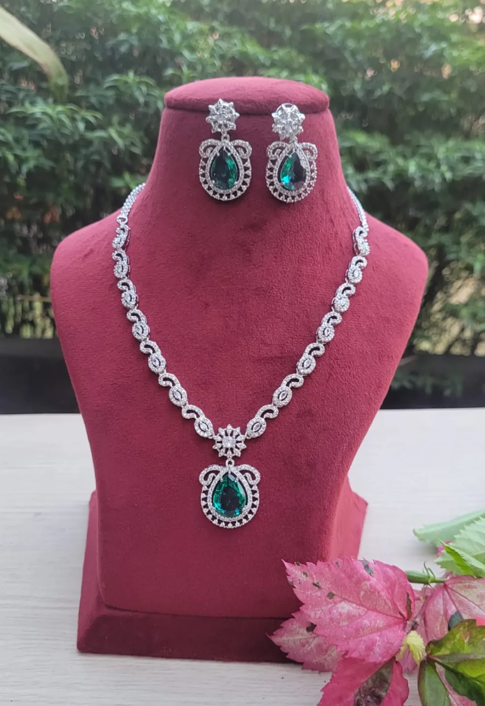 Aquamarine Diamond Necklace set