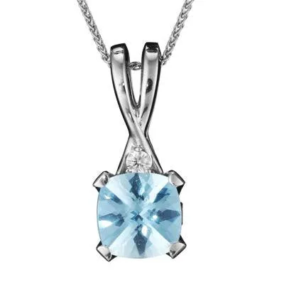 Aquamarine Drop Necklace