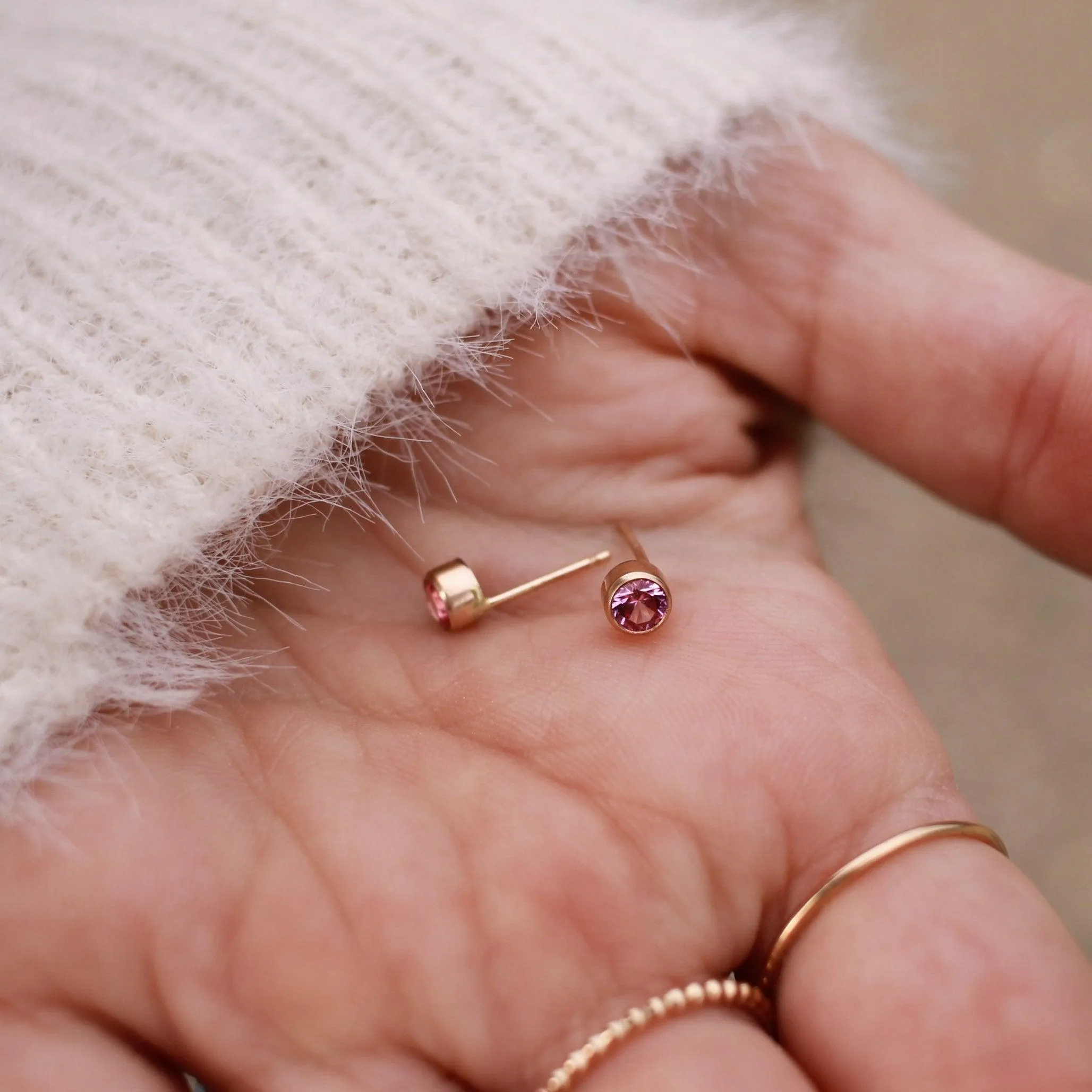 Birthstone Stud Earrings