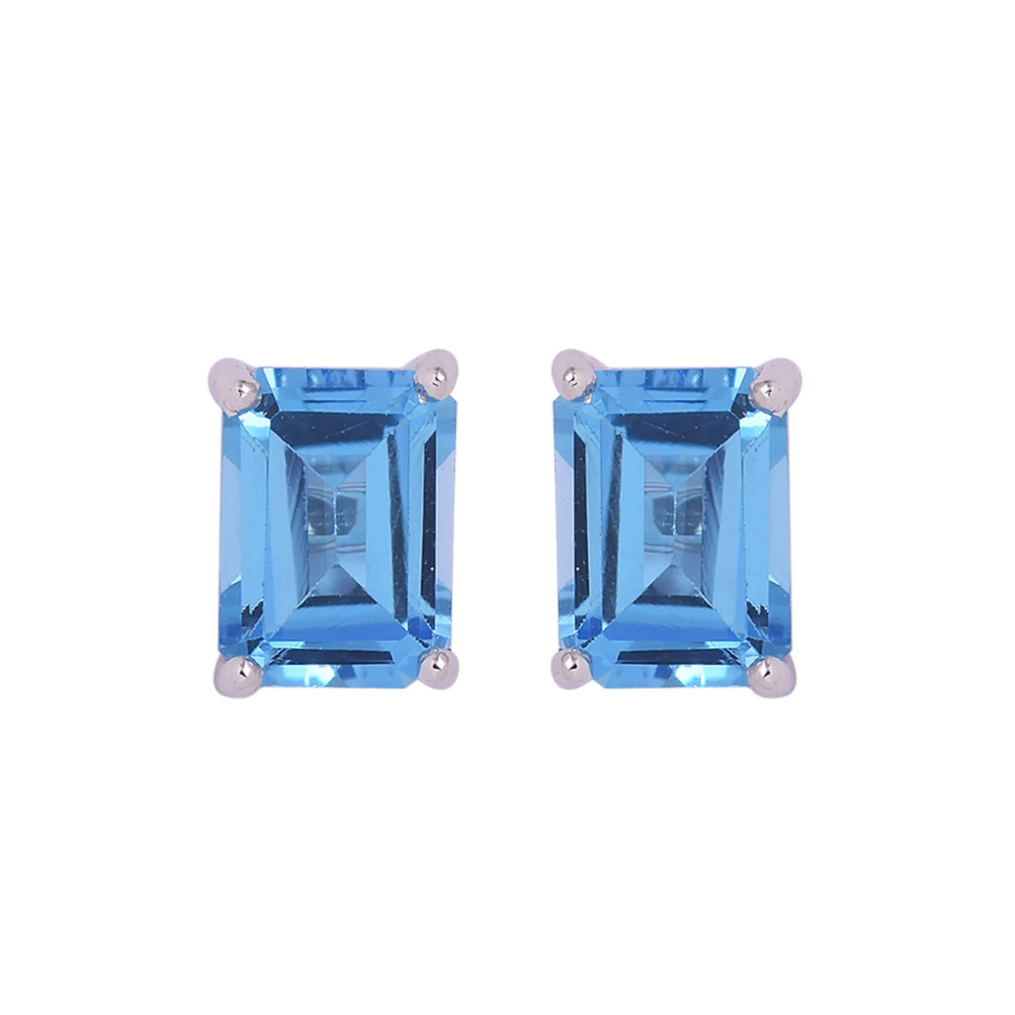 Blue Topaz Studs Earrings