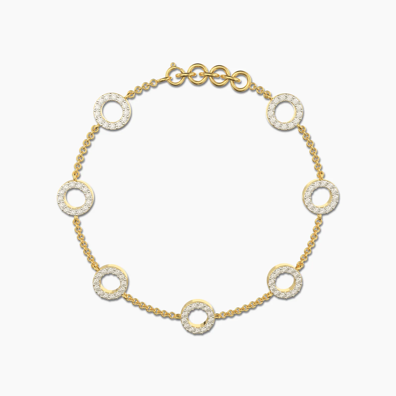 Circle Of Charms Diamond Bracelet