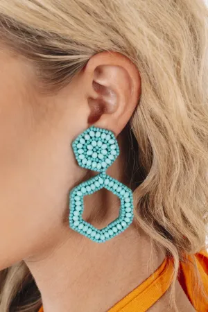 Color Pop Earrings - Turquoise