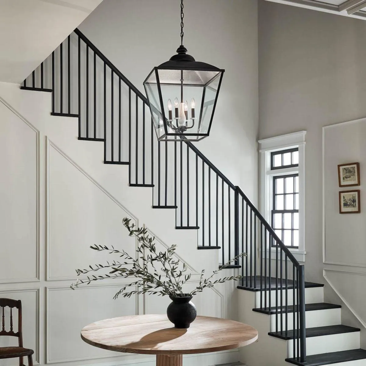 Dame 19 in. 4 lights Pendant Light Anvil Iron finish