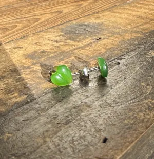 Earrings, Heart A  Quality 7x8mm
