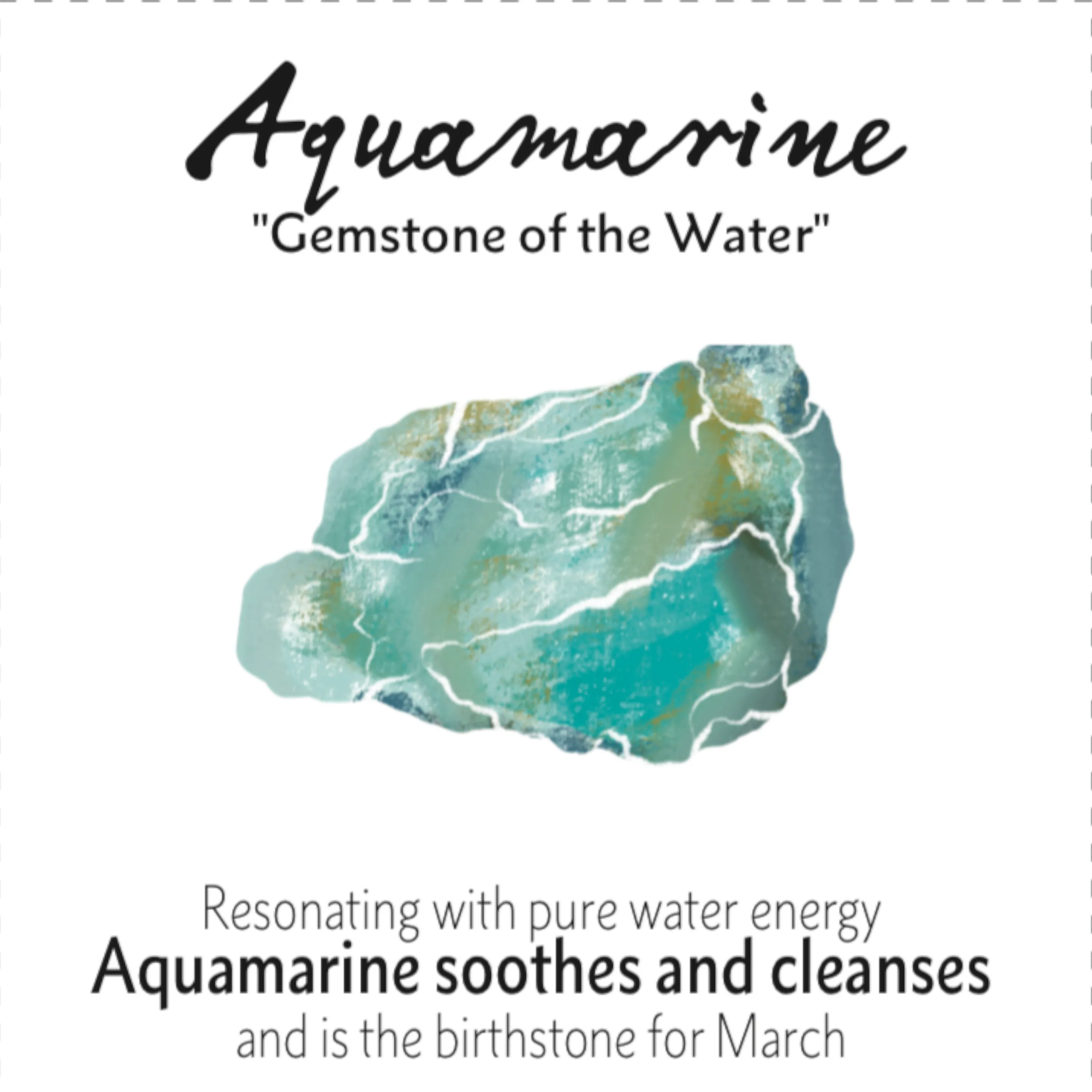 Essential Energy Gemstone Necklace: Aquamarine - Calming