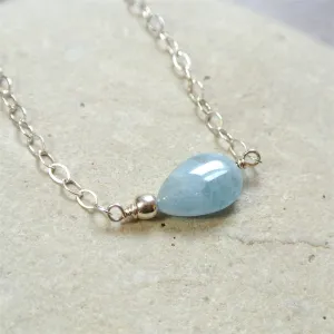 Essential Energy Gemstone Necklace: Aquamarine - Calming