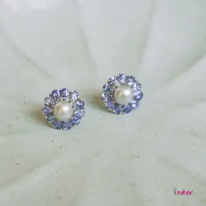 Fresh Pearl with Tanzanite