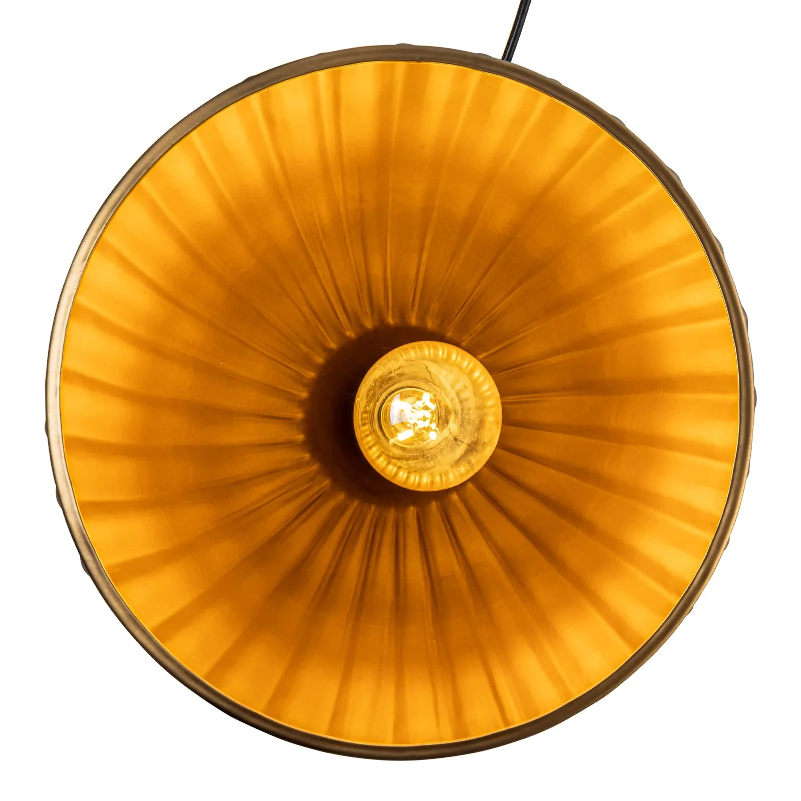 Glowlings 1-Light Industrial Antique Brass Dome Pendant Light for Kitchen Island