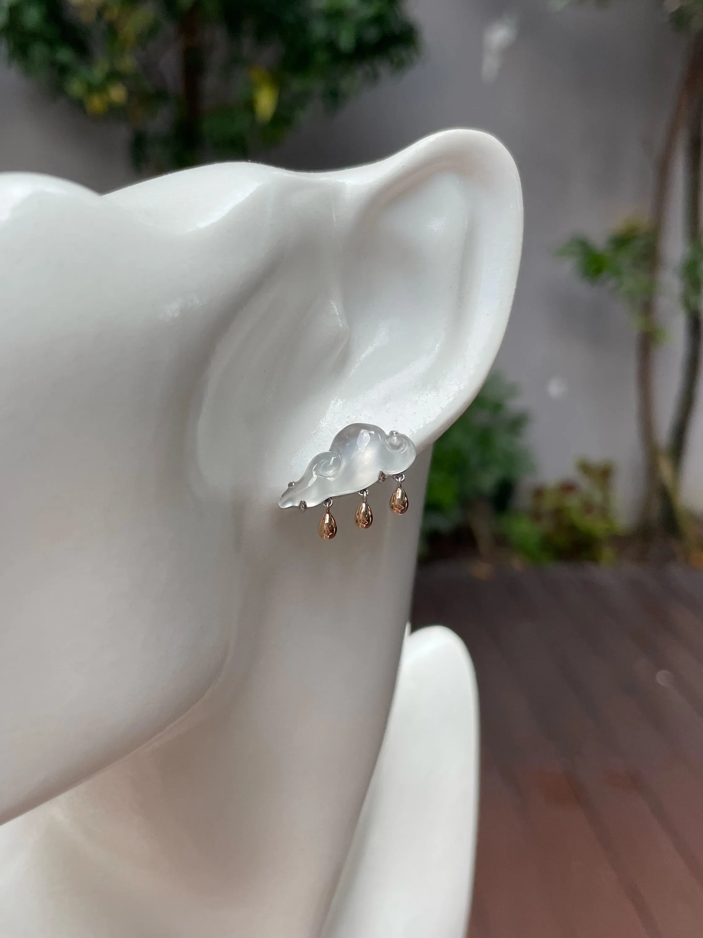 Icy Jade Clouds Earrings (NJE148)