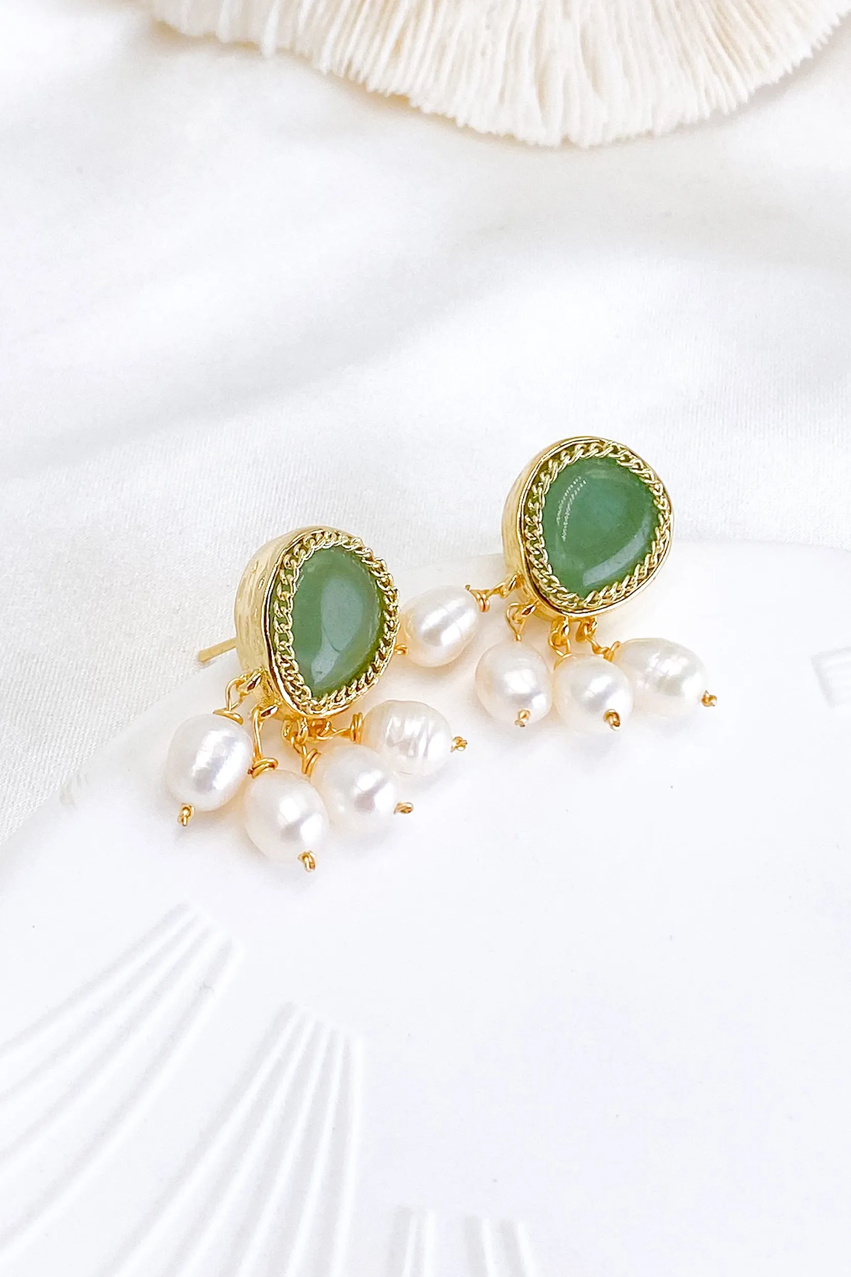 Kirstin Jade Freshwater Pearl Drop Earrings