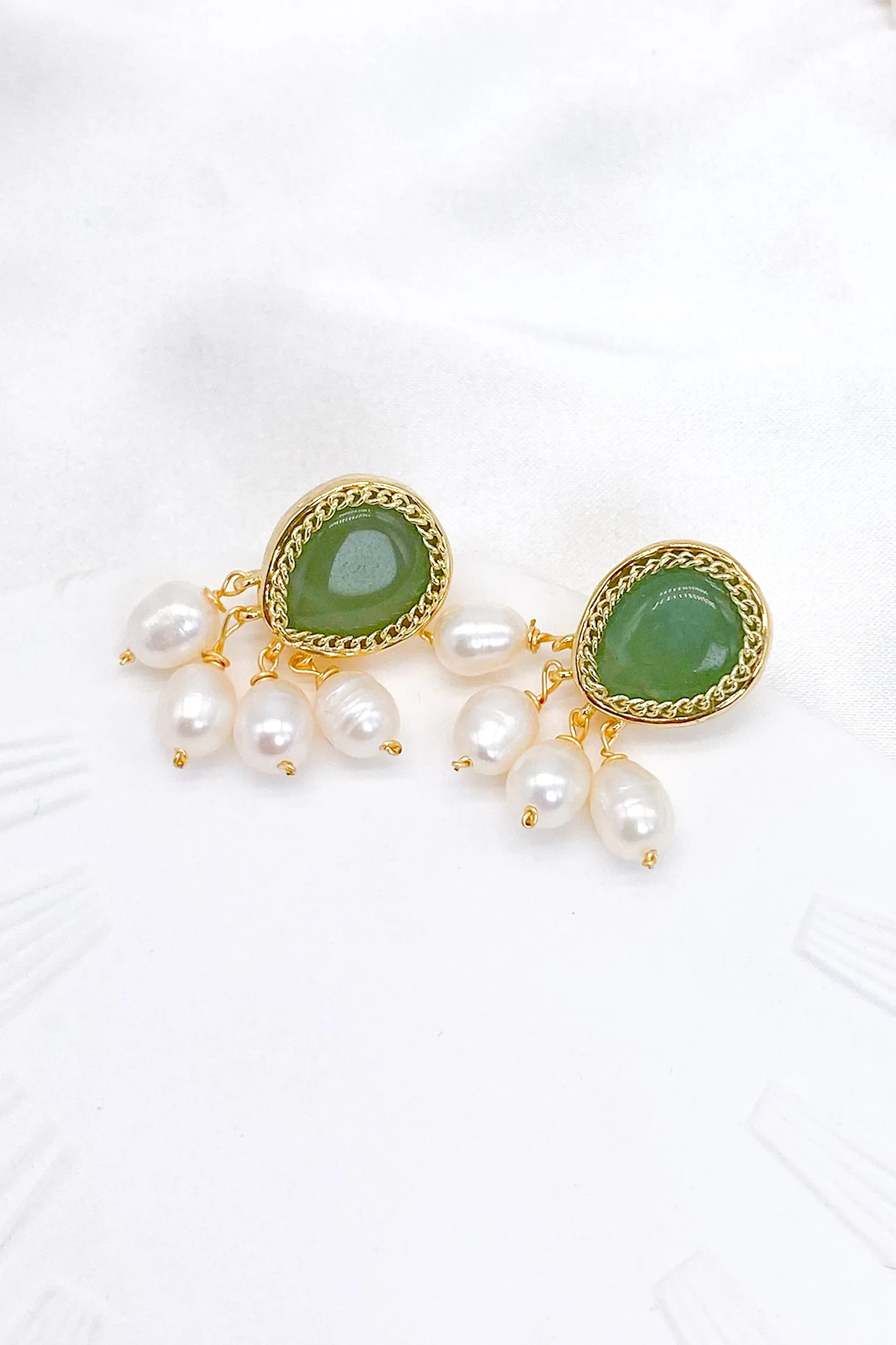 Kirstin Jade Freshwater Pearl Drop Earrings