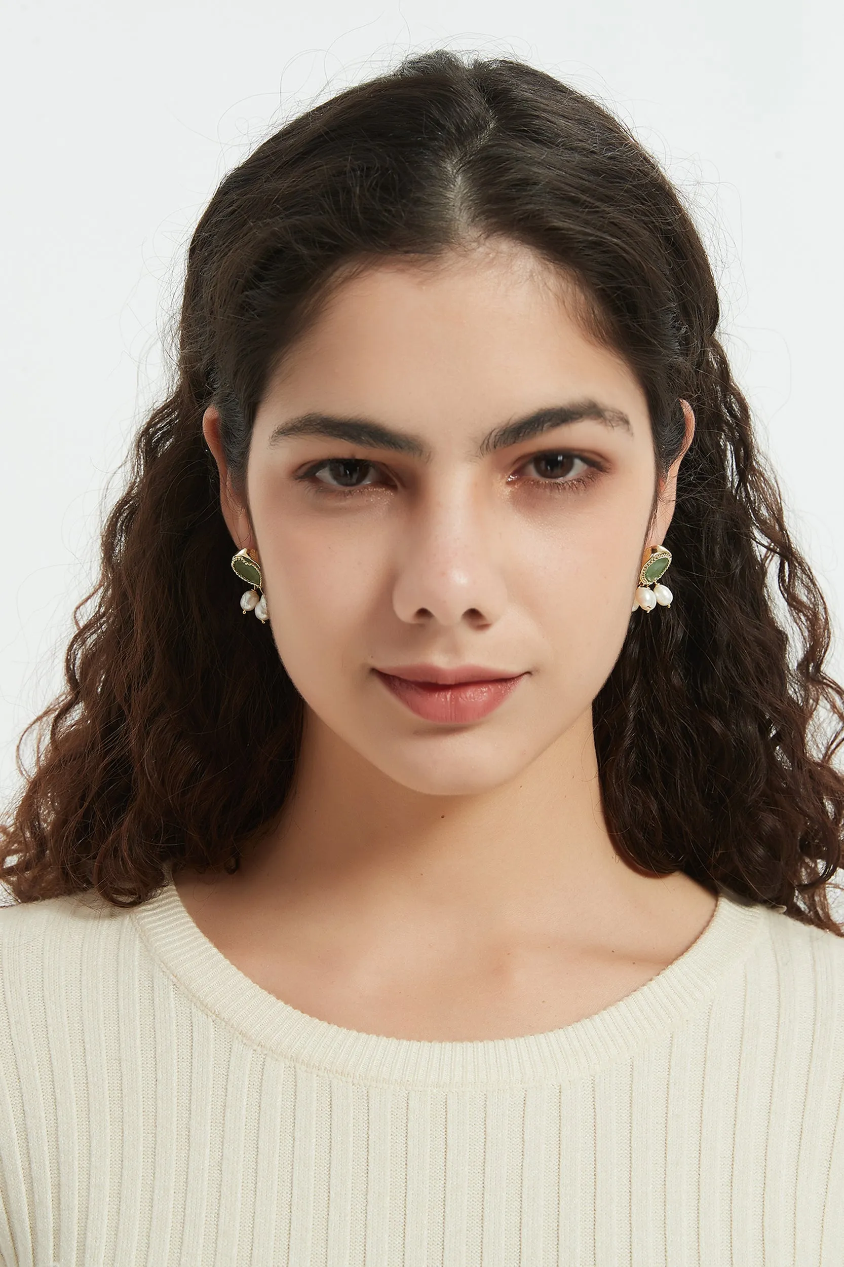 Kirstin Jade Freshwater Pearl Drop Earrings