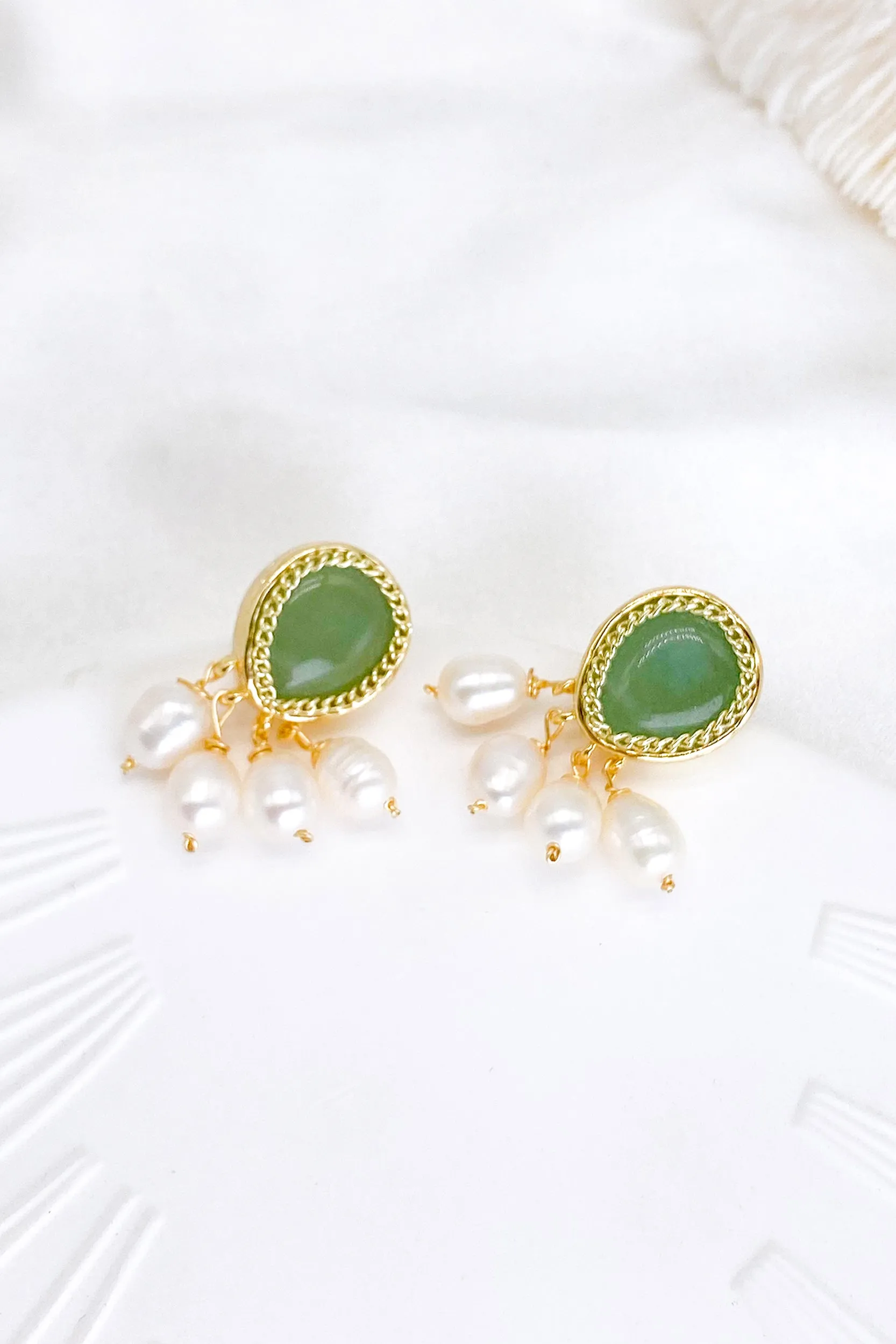Kirstin Jade Freshwater Pearl Drop Earrings