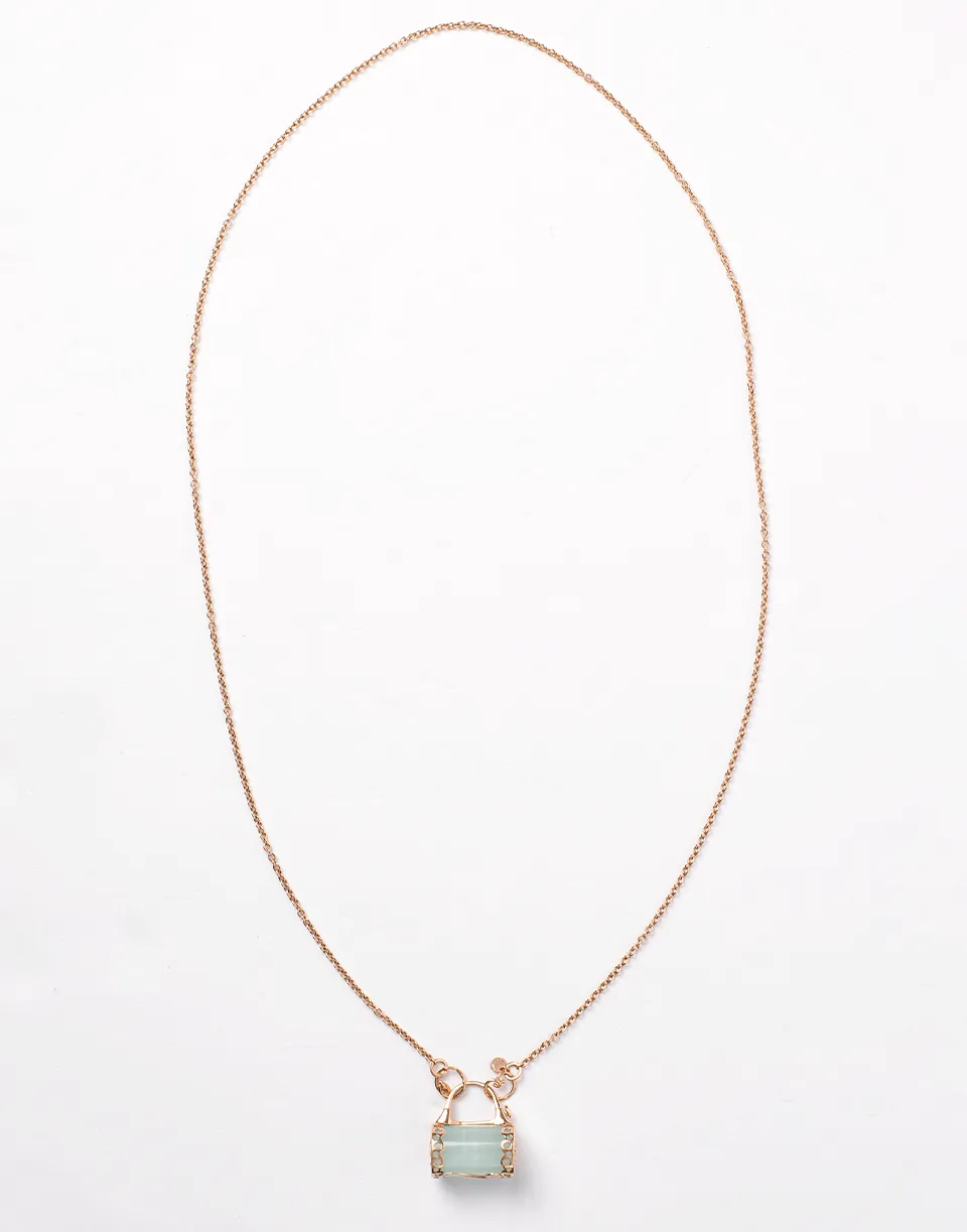 Lucchetto Aquamarine Pendant Necklace