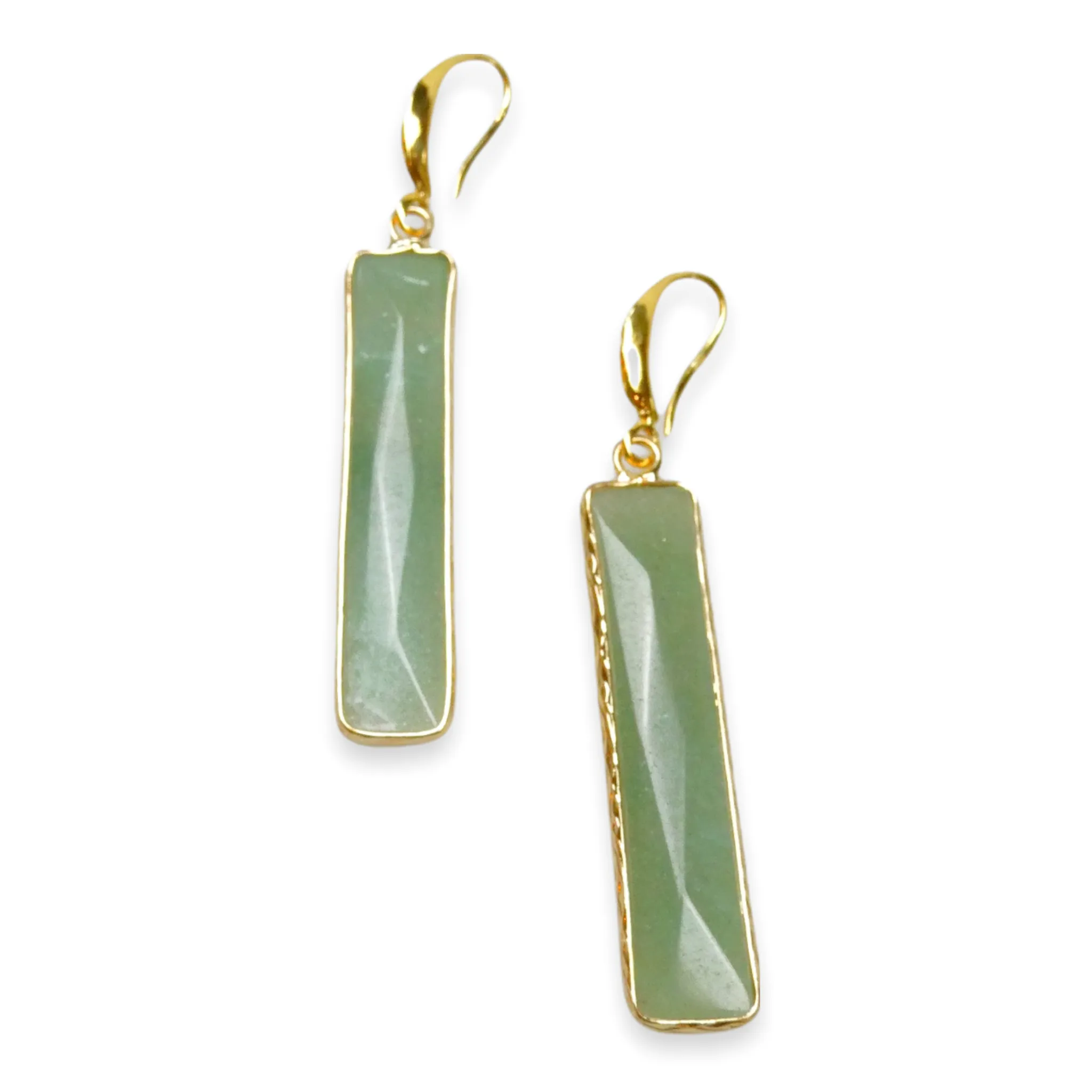 Medium Long Gemstone Drop Earrings - More Colors