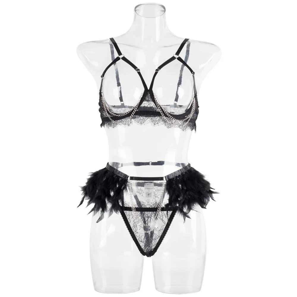 Noir Opulence Lace Ensemble