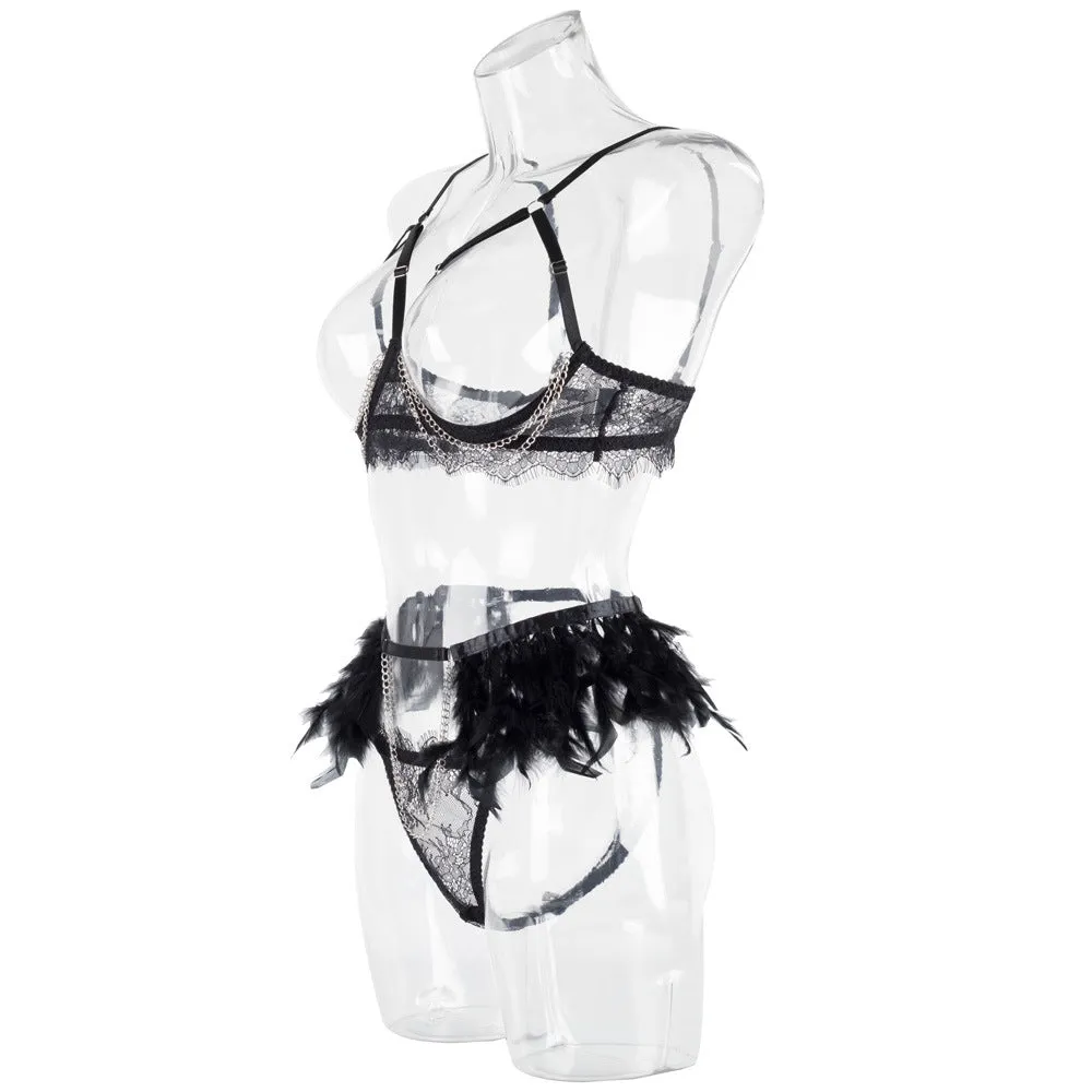Noir Opulence Lace Ensemble