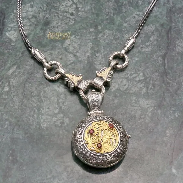 Ruby Wild Flower Locket