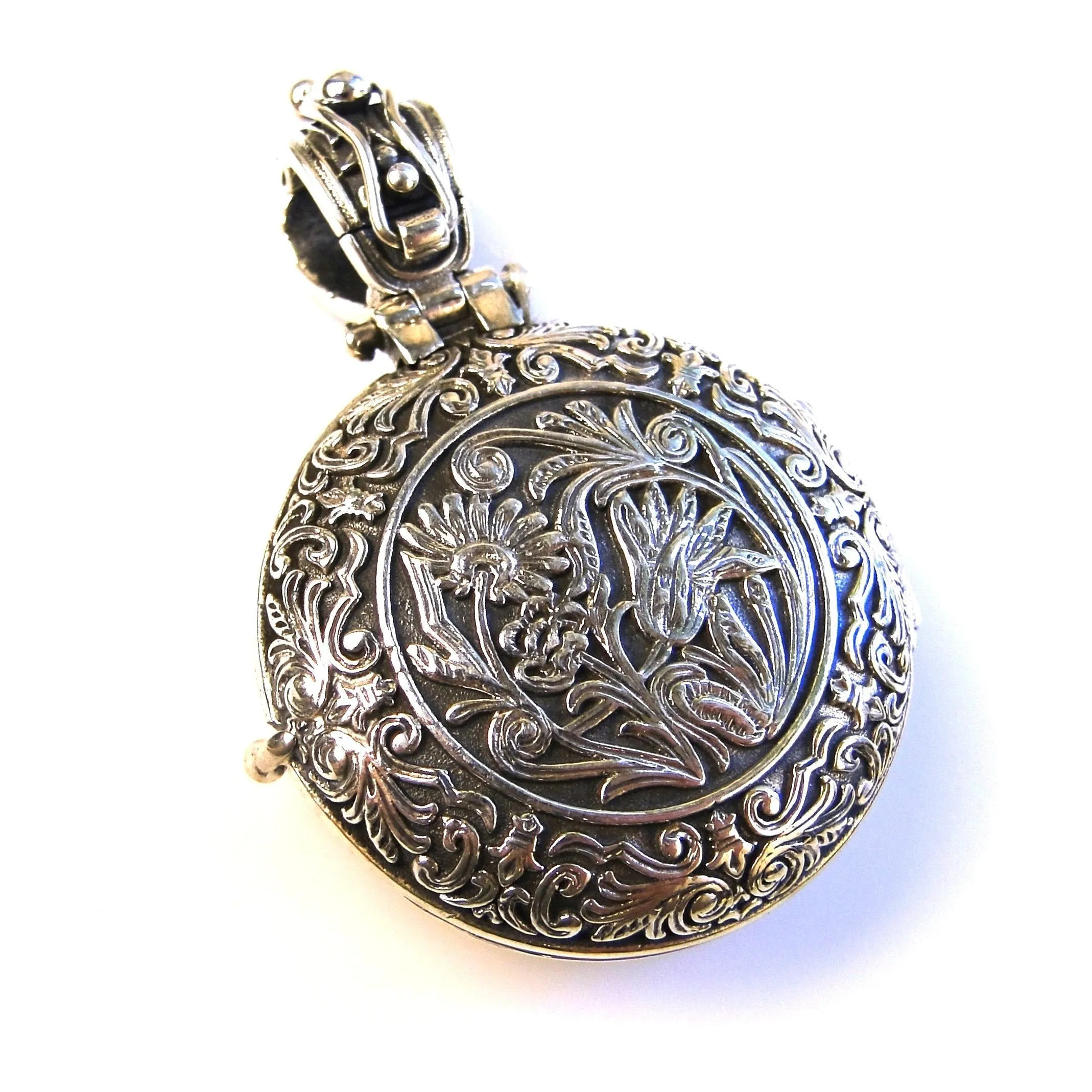Ruby Wild Flower Locket