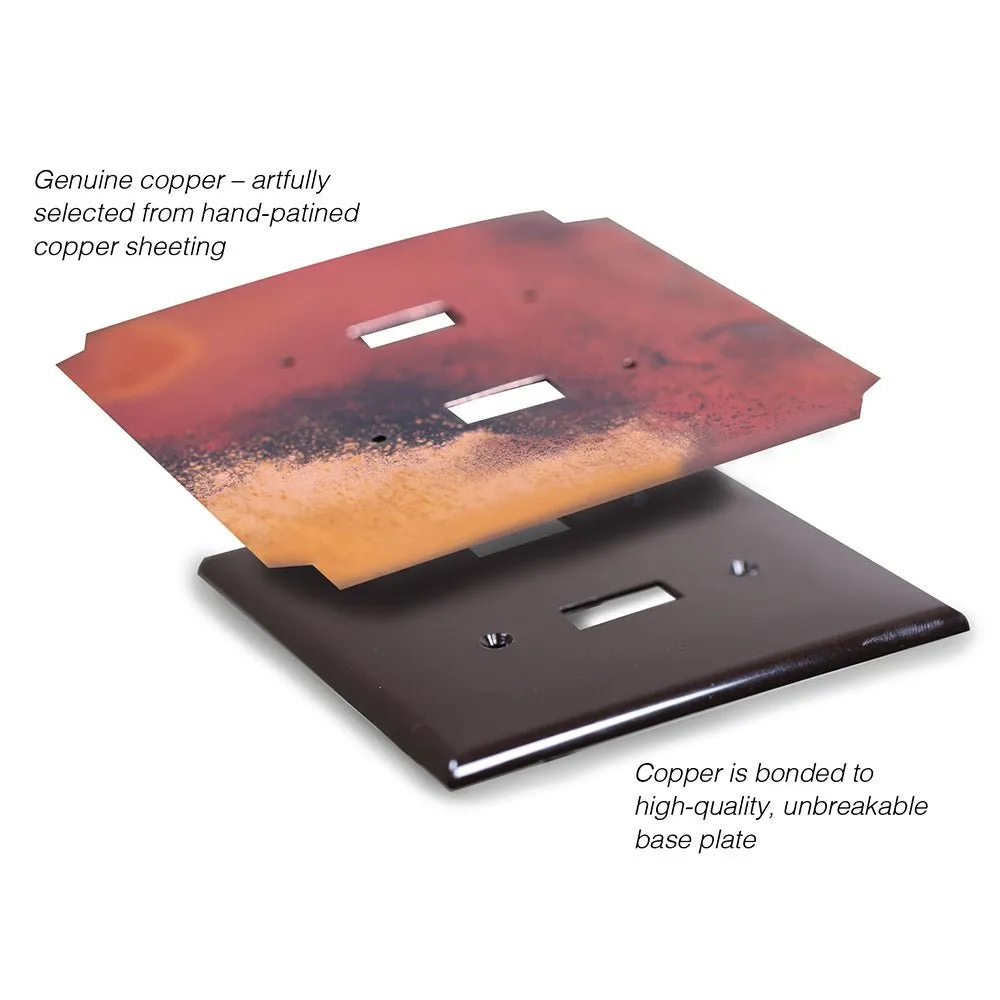 Sierra Copper - 5 Toggle Wallplate