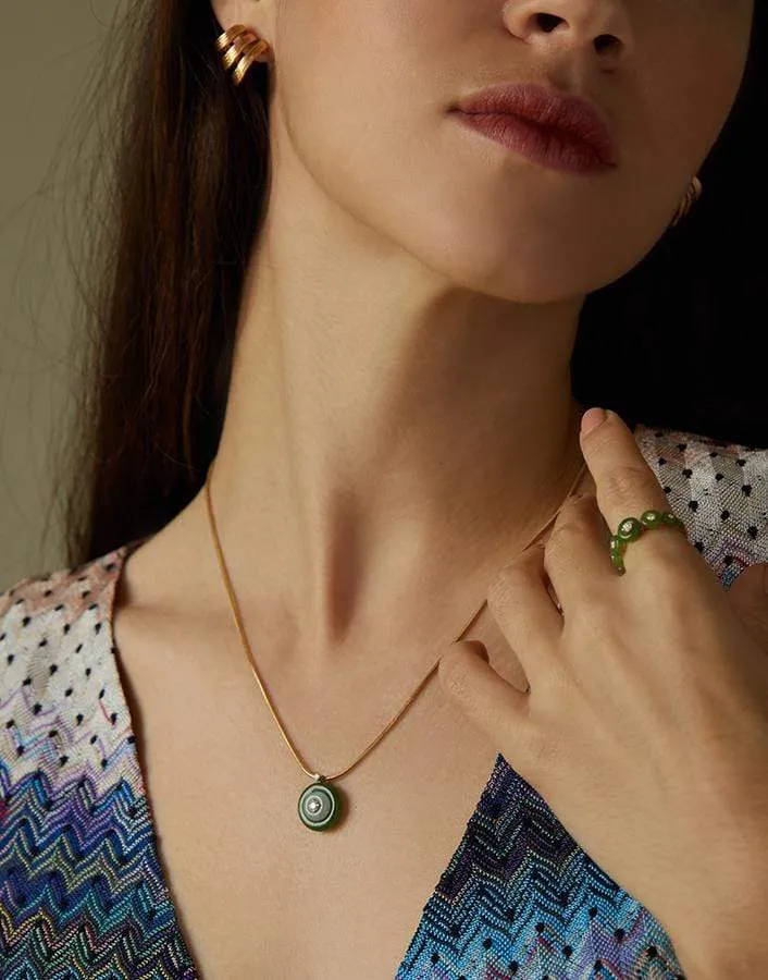 Signal Jade Pendant Necklace