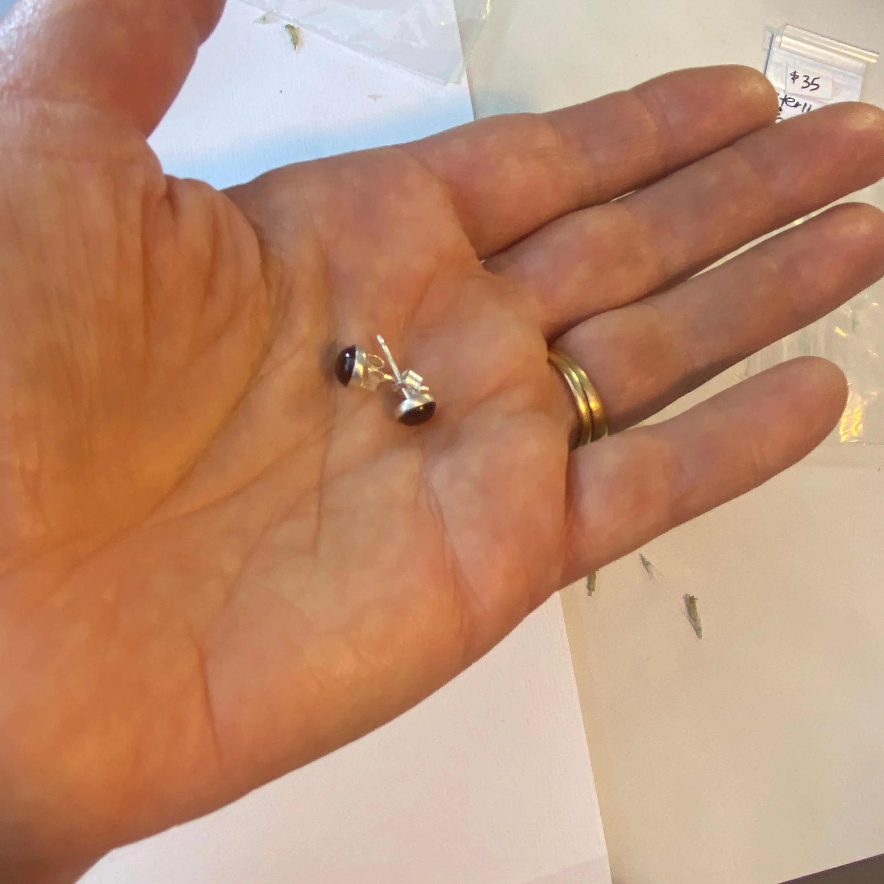Small Gemstone Post Earrings
