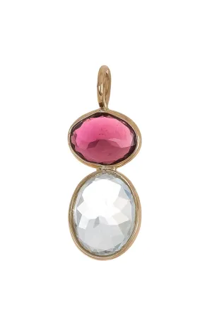 Tourmaline and Aquamarine Necklace Charm